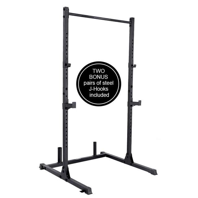 papababe Power Rack Power Cage Workout Station Home Gym for Weightlifting Bodybuilding and Strength Training (800LB Capacity +2 Extra J-Hooks)