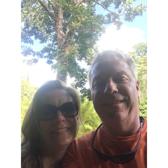In Hawaii on the waterfall hike....life is good!