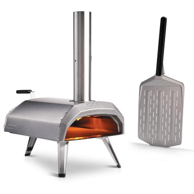 Offer - Save On Ooni 12" Perforated Pizza Peel with Ooni Karu 12 Multi-Fuel Outdoor Pizza Oven - Portable Pizza Oven Bundle