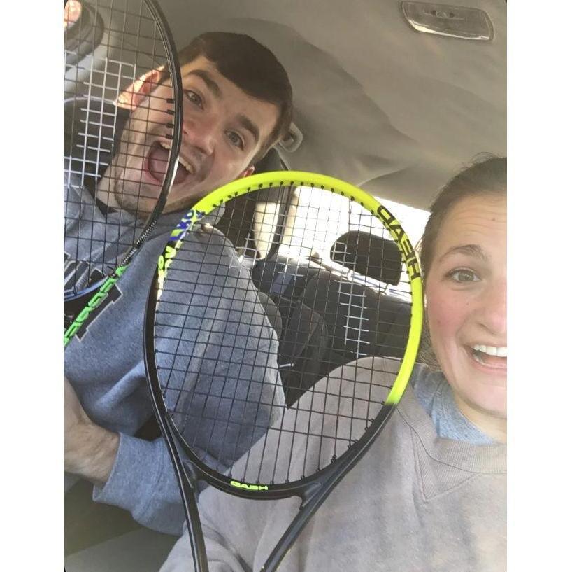 Tennis became a regular activity during Sophie's gap year.
