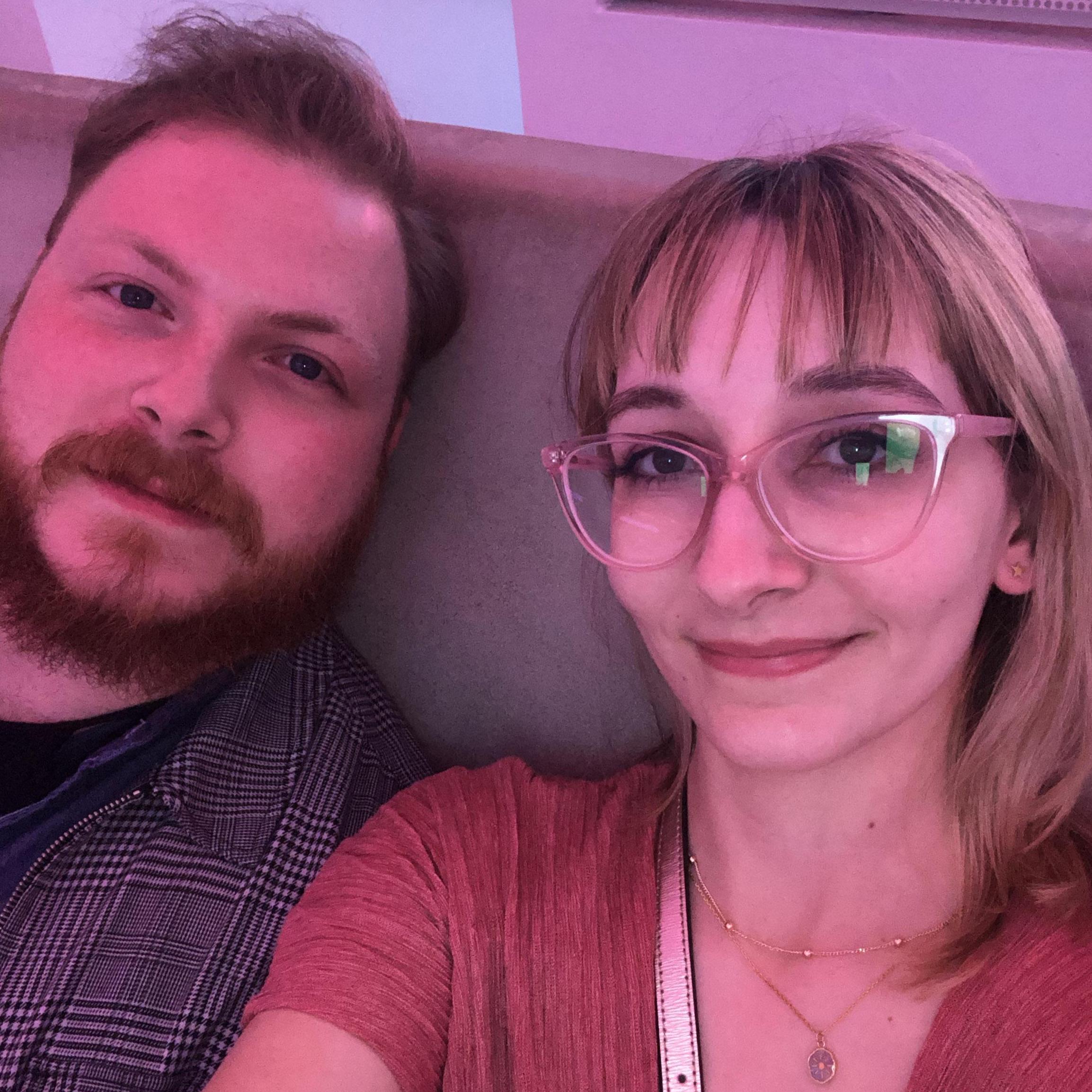 Sitting in the James Turrell Twilight Epiphany in Houston during our 11-year anniversary trip in 2021