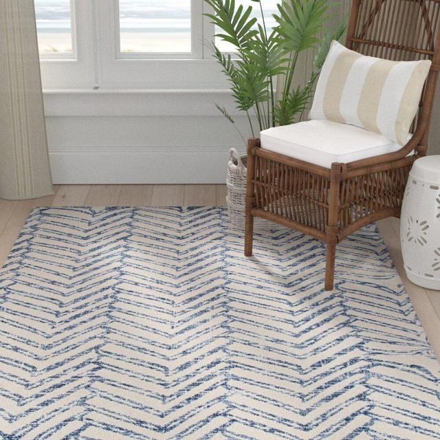 Lorelai Geometric Blue Area Rug