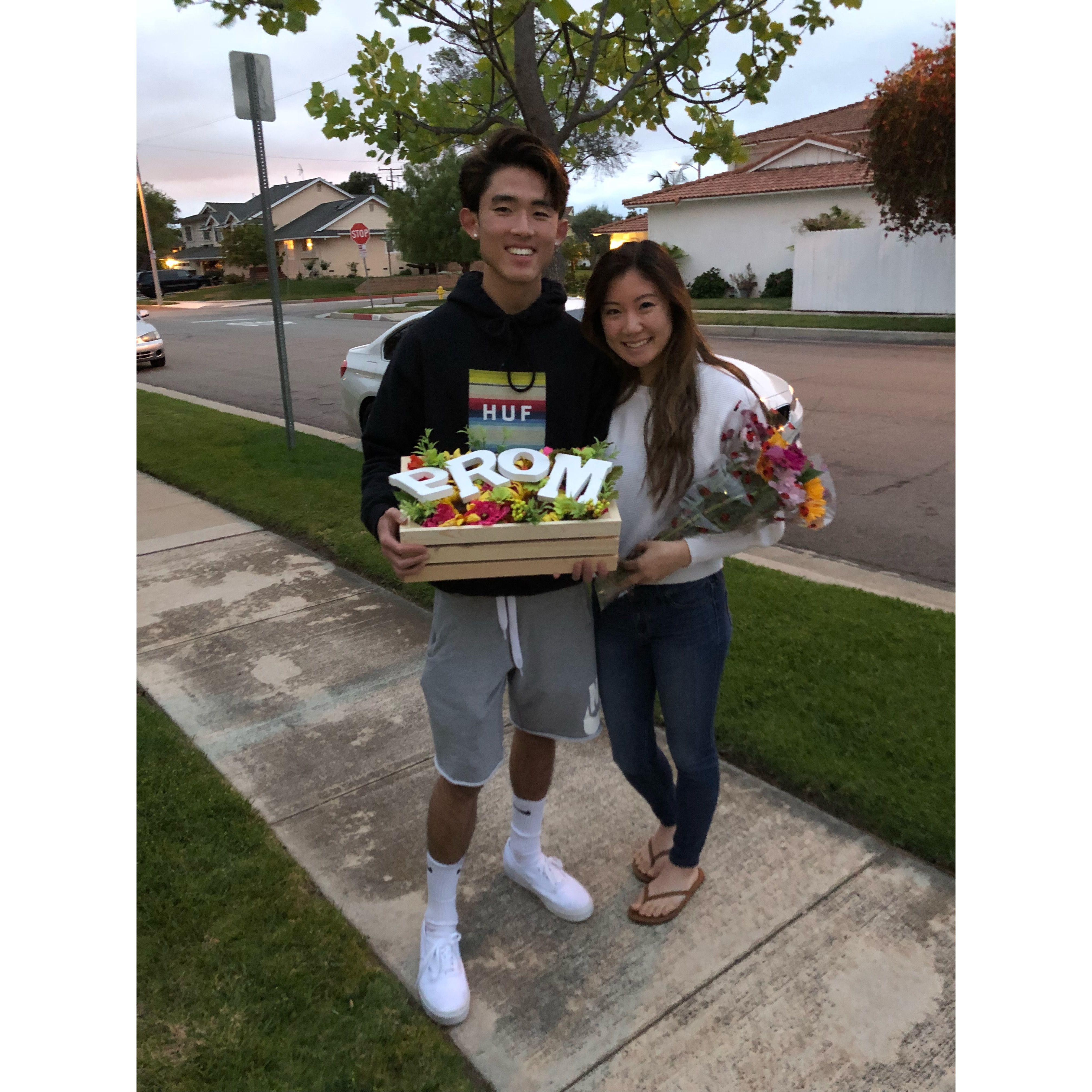 Jordan asking Abby to prom in 2018.