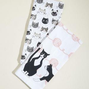 Cat Buy Me Love Cotton Tea Towel Set