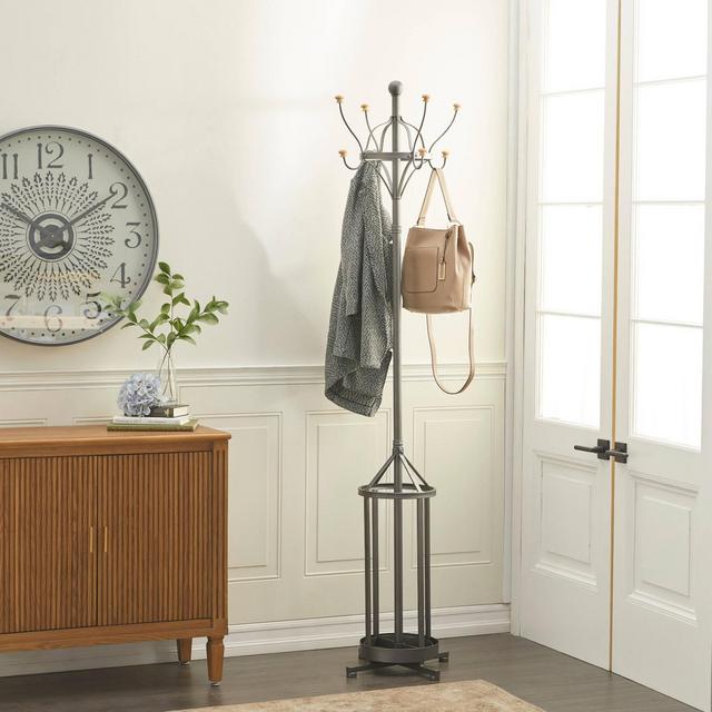 Industrial Iron Coat Rack Black - Olivia & May