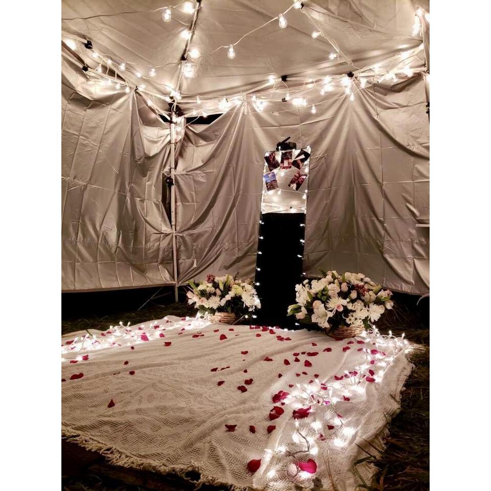 The gorgeous proposal setup!