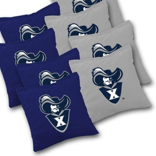 XAVIER MUSKETEERS Cornhole Bags SET of 8 Officially Licensed ACA REGULATION Baggo Bean Bags ~ Made in the USA