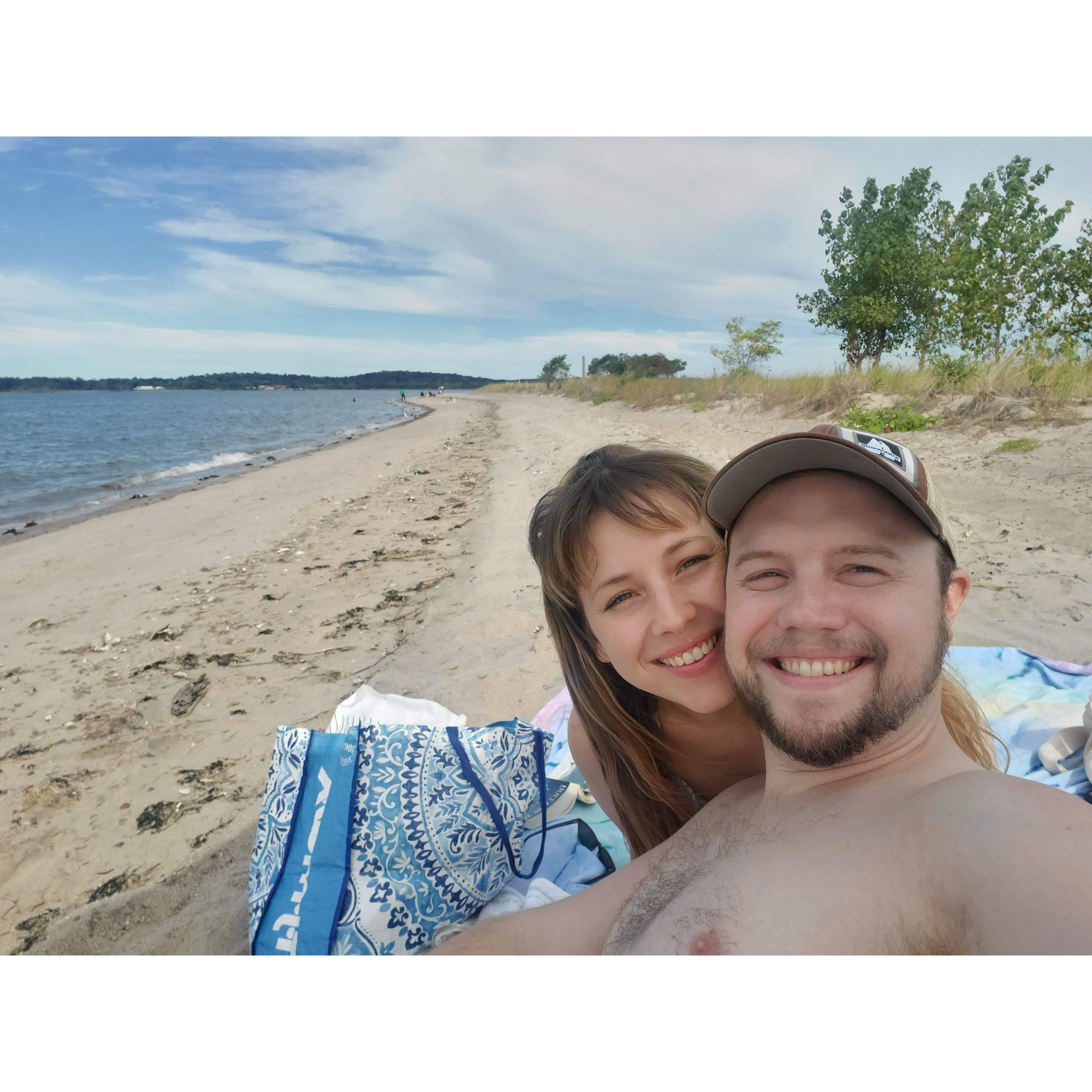 Loving the beach in New Haven, CT.