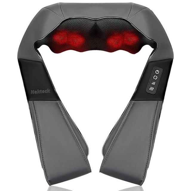 Shiatsu Neck and Back Massager with Soothing Heat, Electric Deep Tissue 3D Kneading Massage for Shoulder, Leg, Body Muscle Pain Relief, Home, Office, and Car