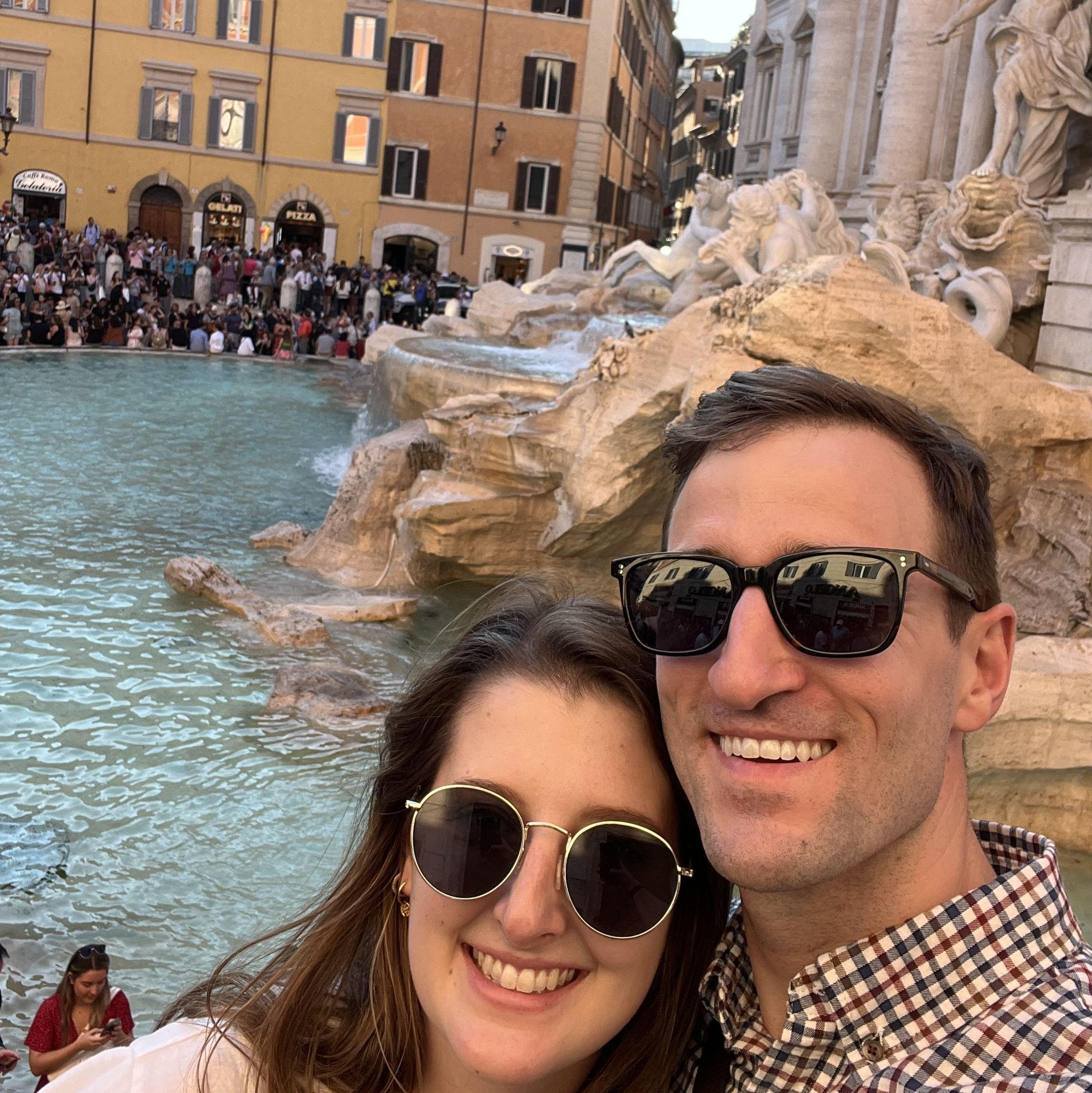 Fontana di Trevi in Rome, Italy - 10/2/2023