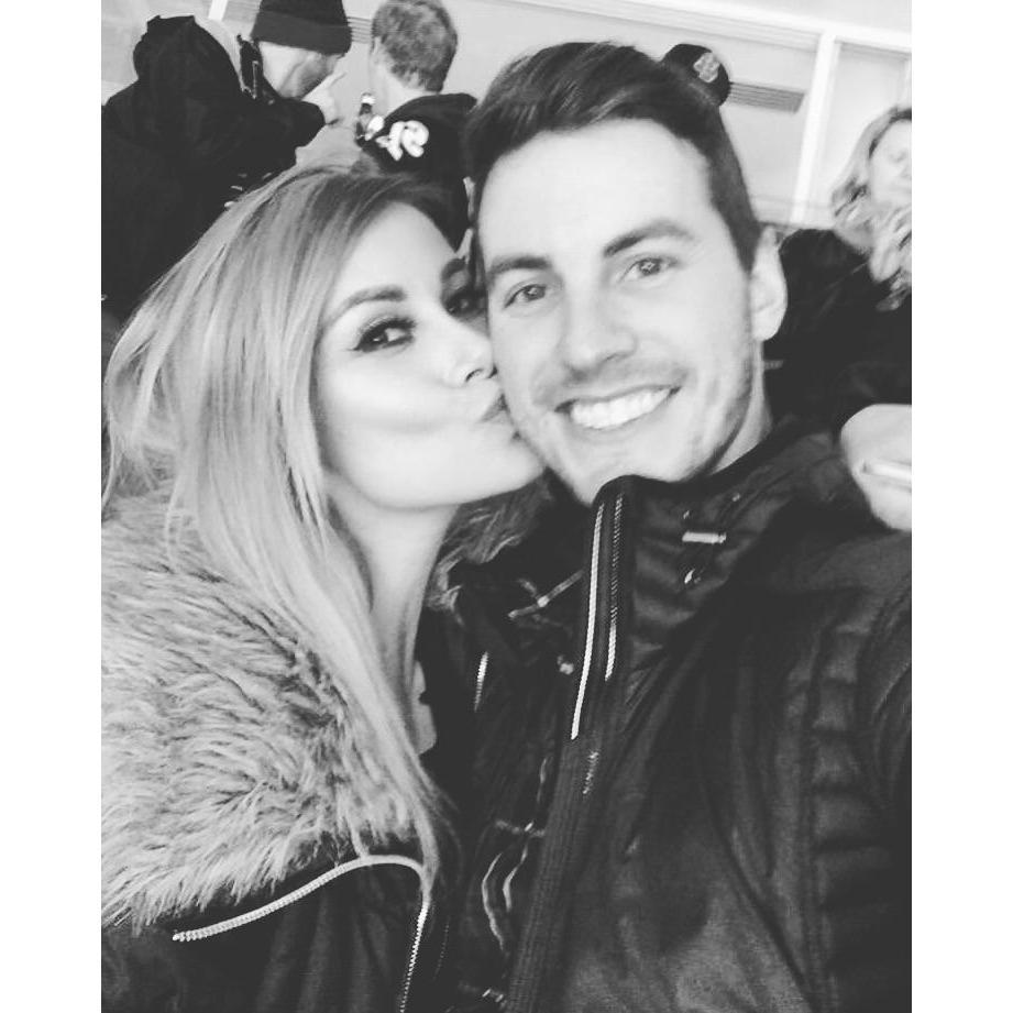 Our first Sharks game together in January 2019.