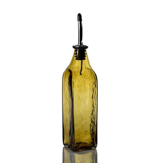 Hand Blown Glass Olive Oil Dispenser, Soap Dispenser, Olive Oil Bottle, Vinegar Bottle - Manzanilla