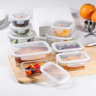 18-Piece Glass Storage Container Set with Silicone Lid