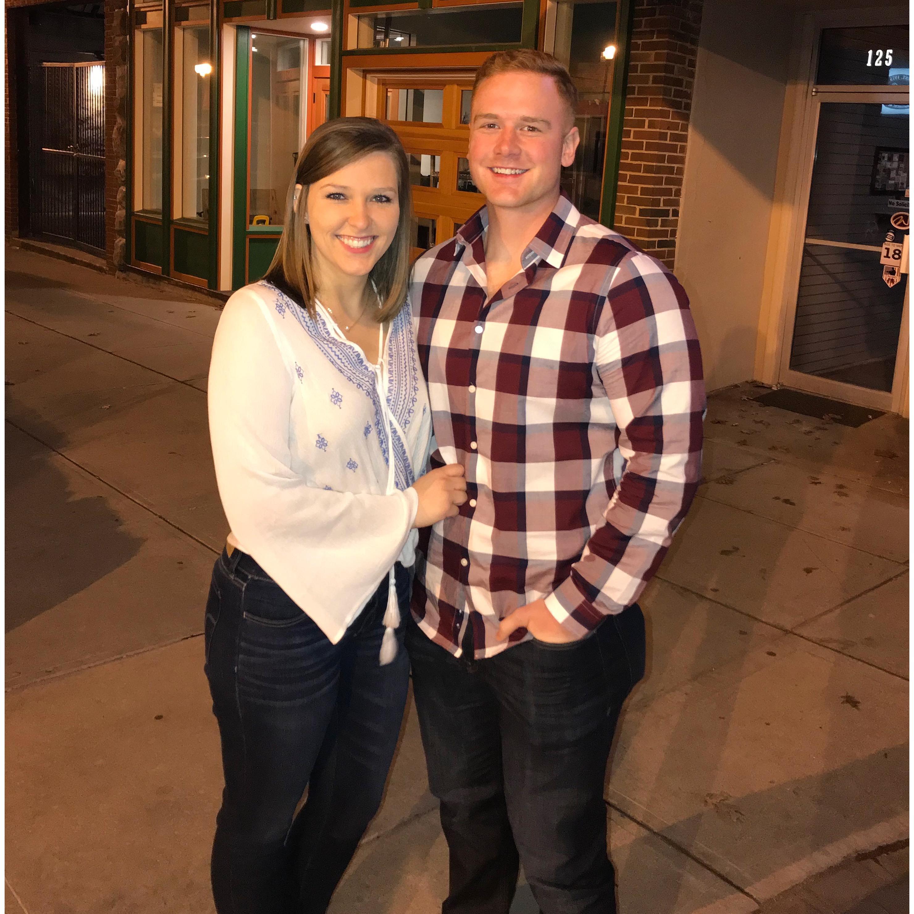 Our first Valentine's Day when Tanner told me he does nothing big for Valentine's Day but surprised me by flying to Kansas City