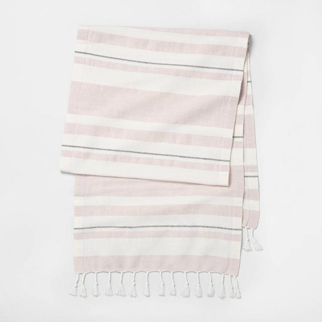 Oversized Stripe Table Runner Light Pink - Hearth & Hand™ with Magnolia