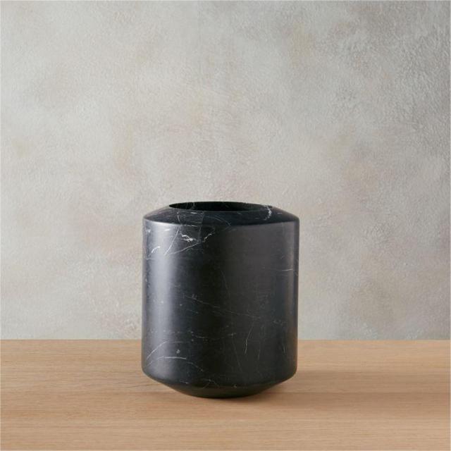Black Marble Utensil Holder - CB2