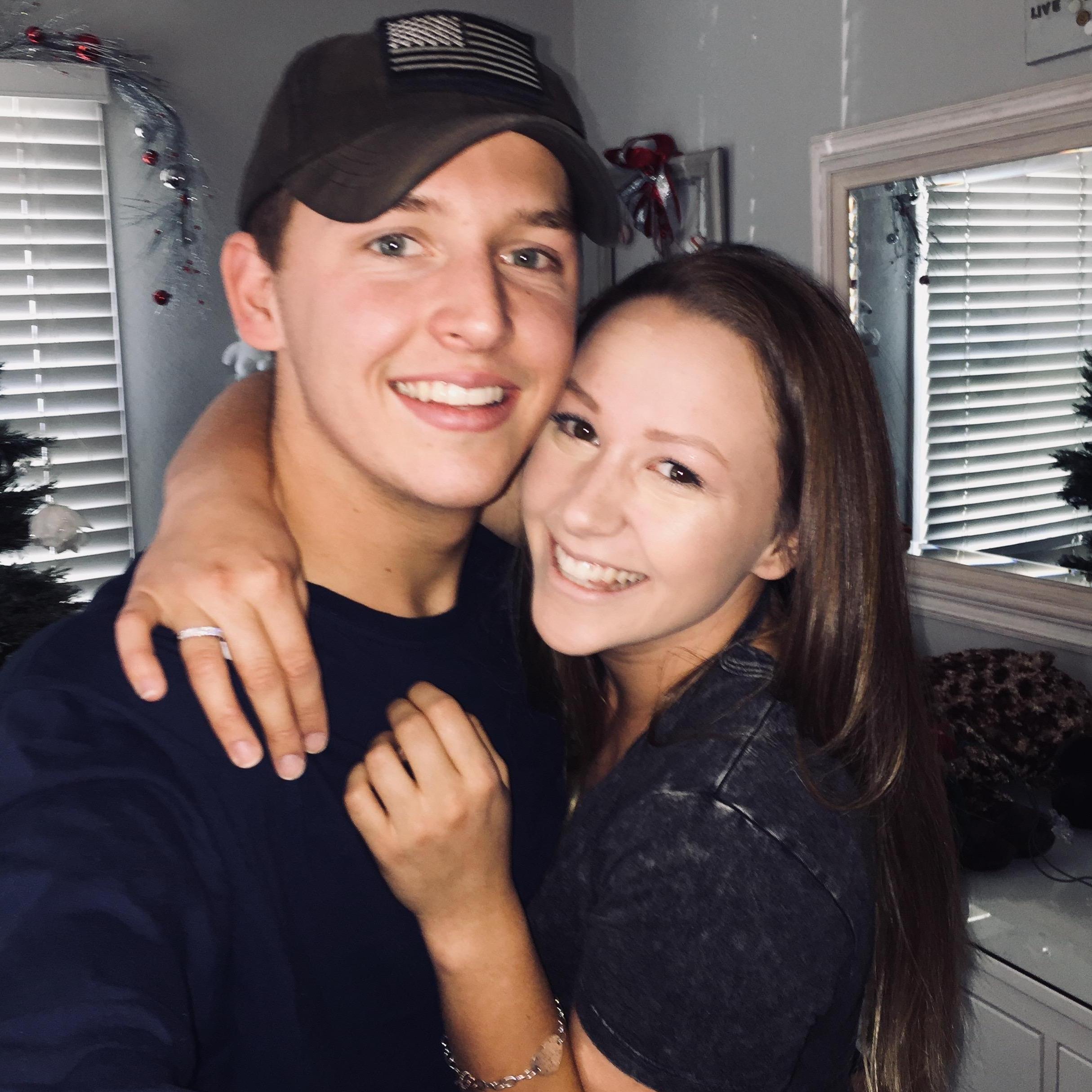 Our 3 year anniversary, Dustin gave Victoria a promise ring!