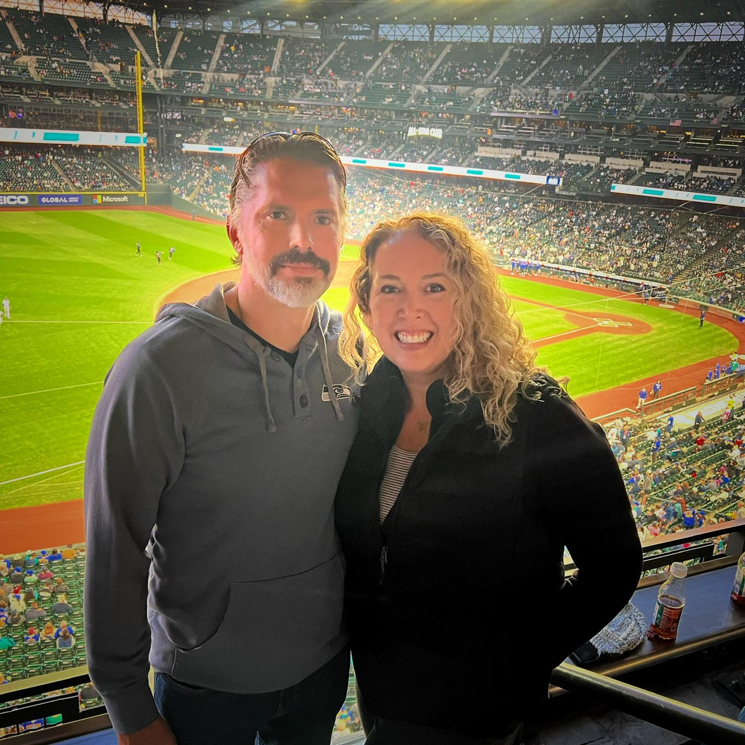 Watching the Mariners in one of their final games this season in a suite.