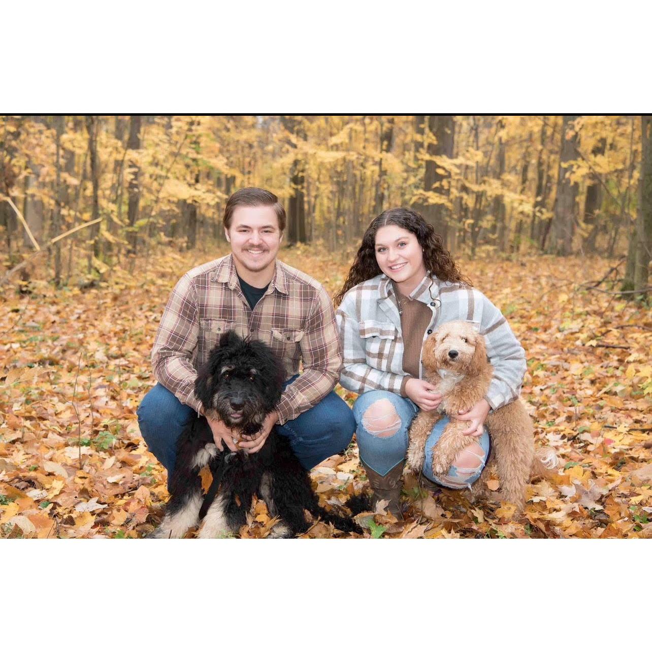 AGAIN our little family!! The dogs might drive Mike crazy but I don't think he'd want it any other way!