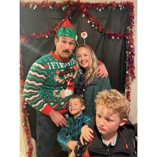 Becca and Mike spreading love and Christmas cheer.