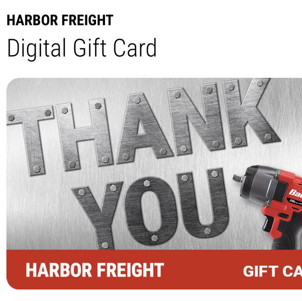 Harbor Freight $100 Gift Card