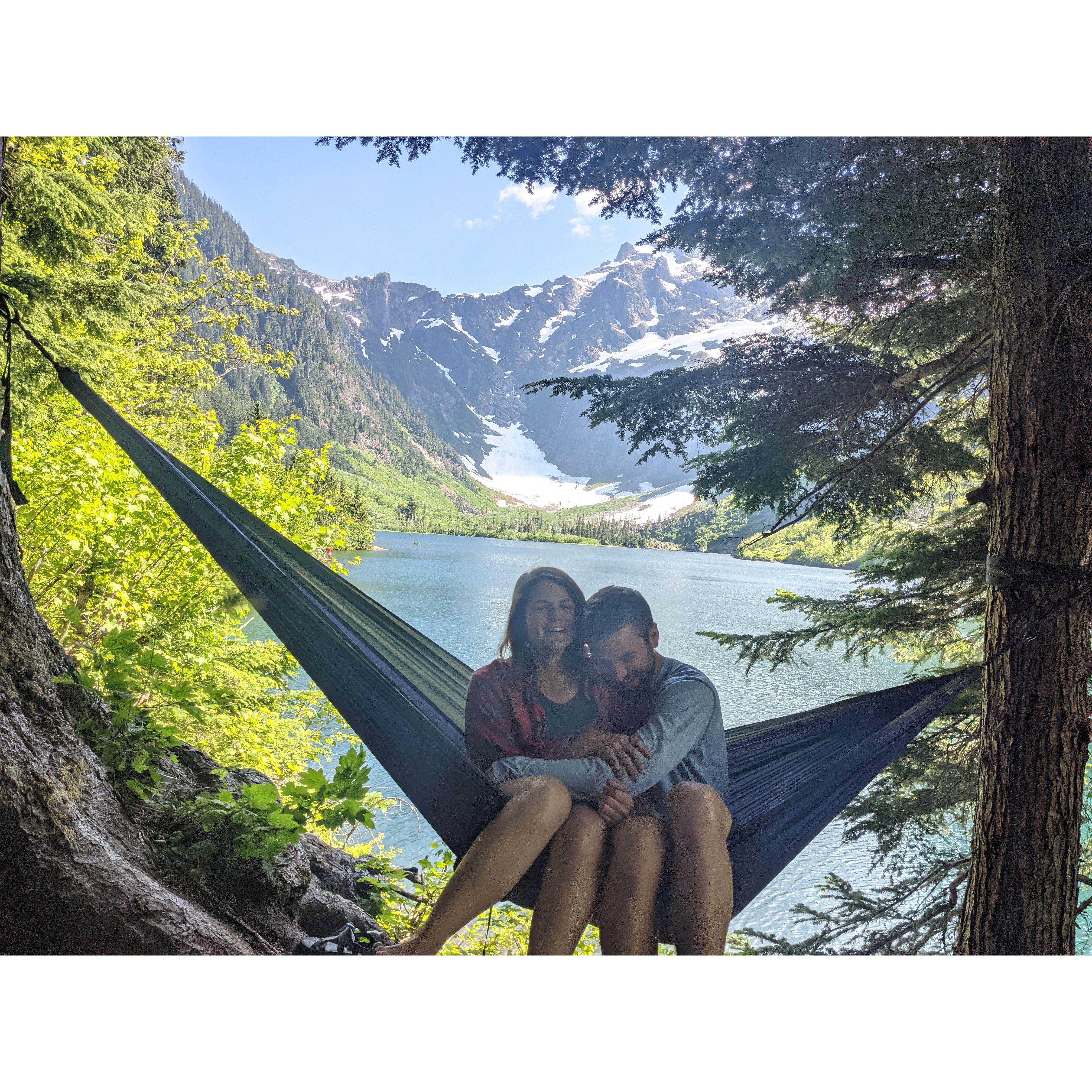 Our first backpacking trip! (In Washington)