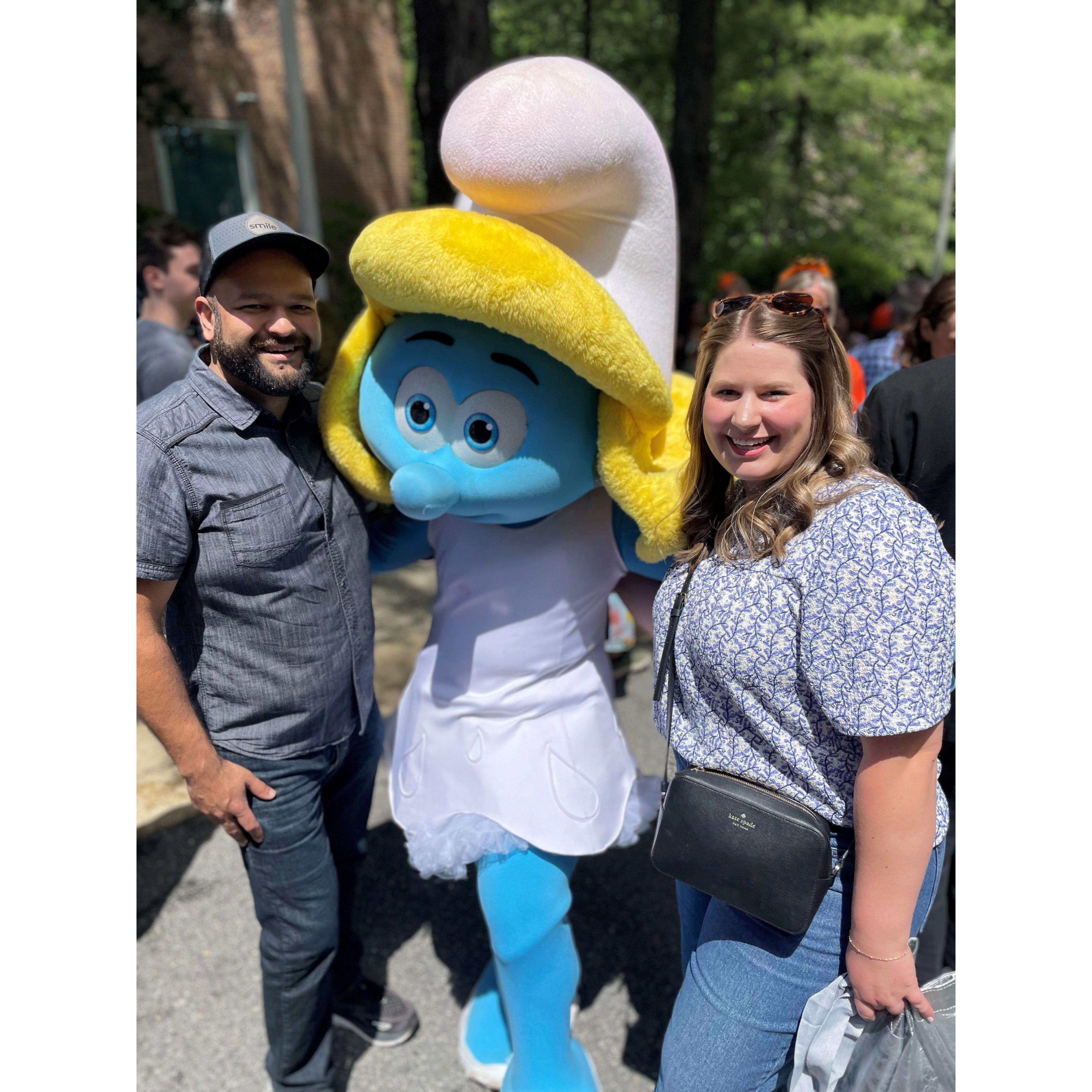 For our 2nd date we went "around the world" for Embassy Day, and chatted for hours waiting in lines