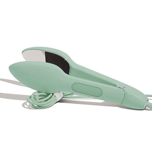 Nori Press, Compact Iron & Steamer for Clothes, Removes Wrinkles, Hand-Held Device, Portable for Travel, Easy to Use, 6 Fabric Settings (Green)