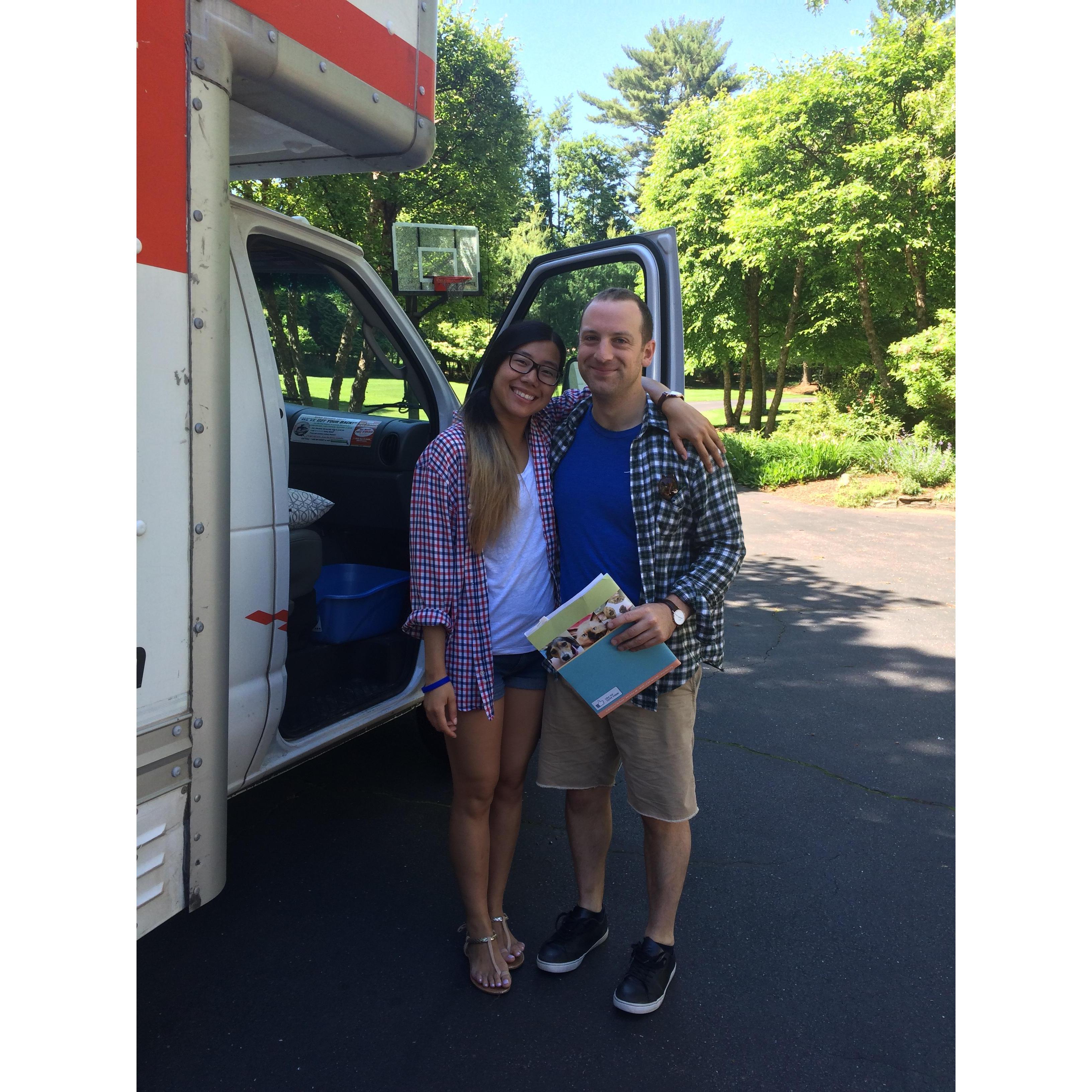 Loading up the UHaul for our move to Baltimore