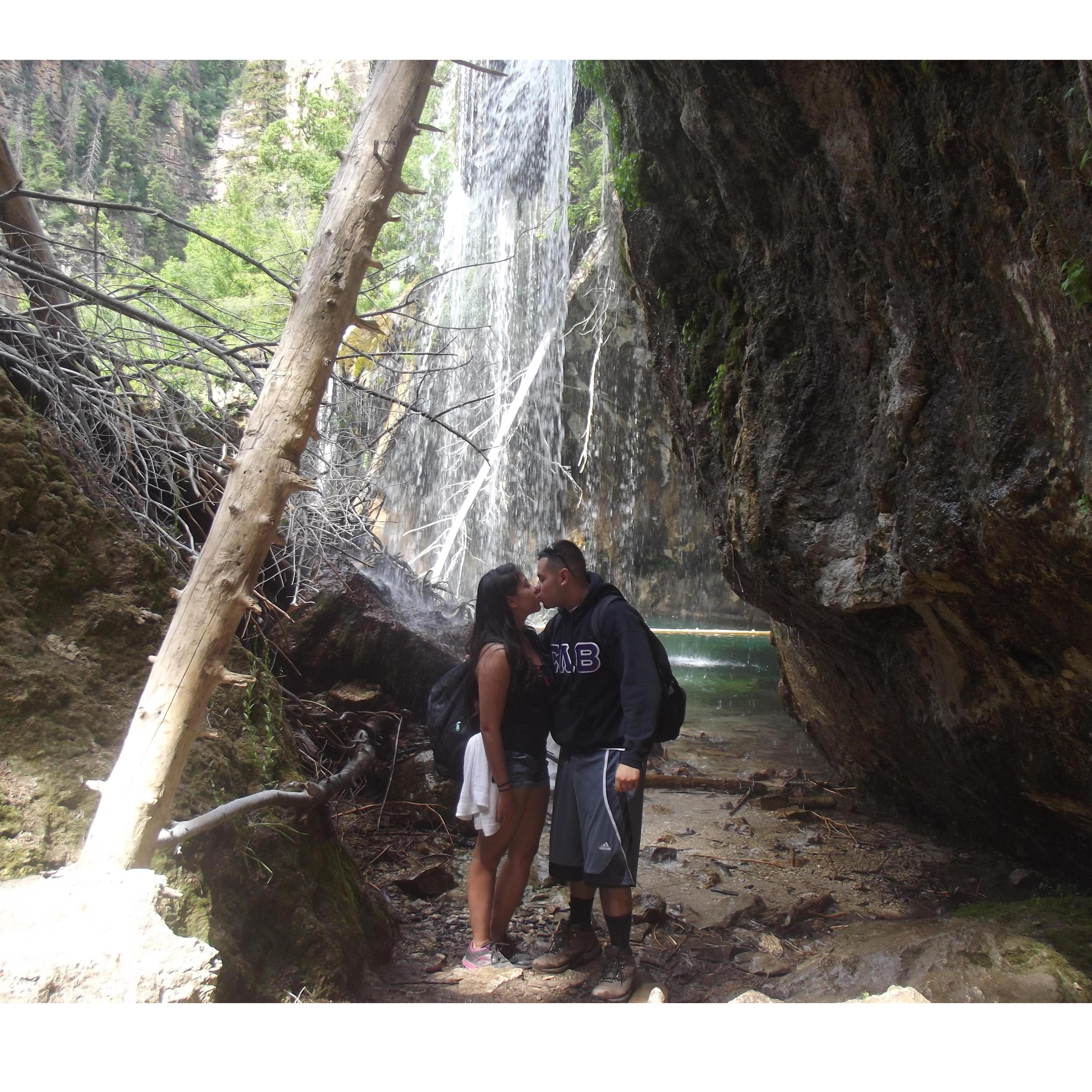 Sneaking a kiss next to the Hanging Lang Hike. 2013