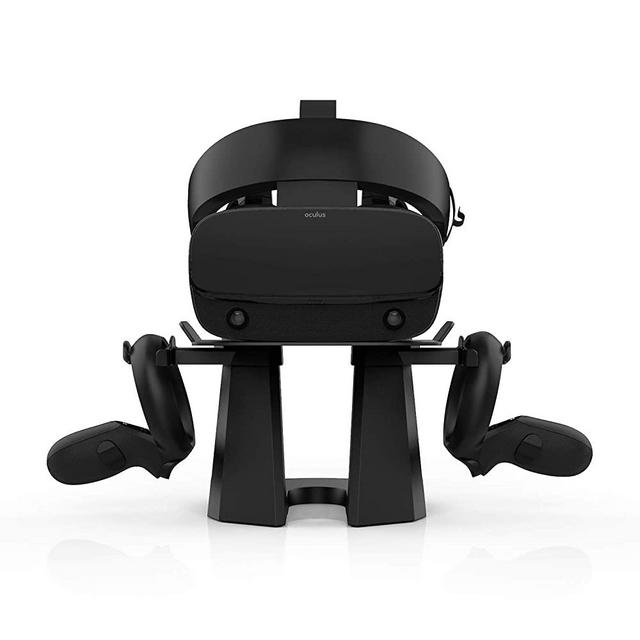 AMVR Upgraded Version 2nd VR Stand,More Stable Base Headset Display Holder and Controller Mount Station for Oculus Quest, Quest 2, Rift, Rift S Headset and Touch Controllers (oculus-stand-V2nd)