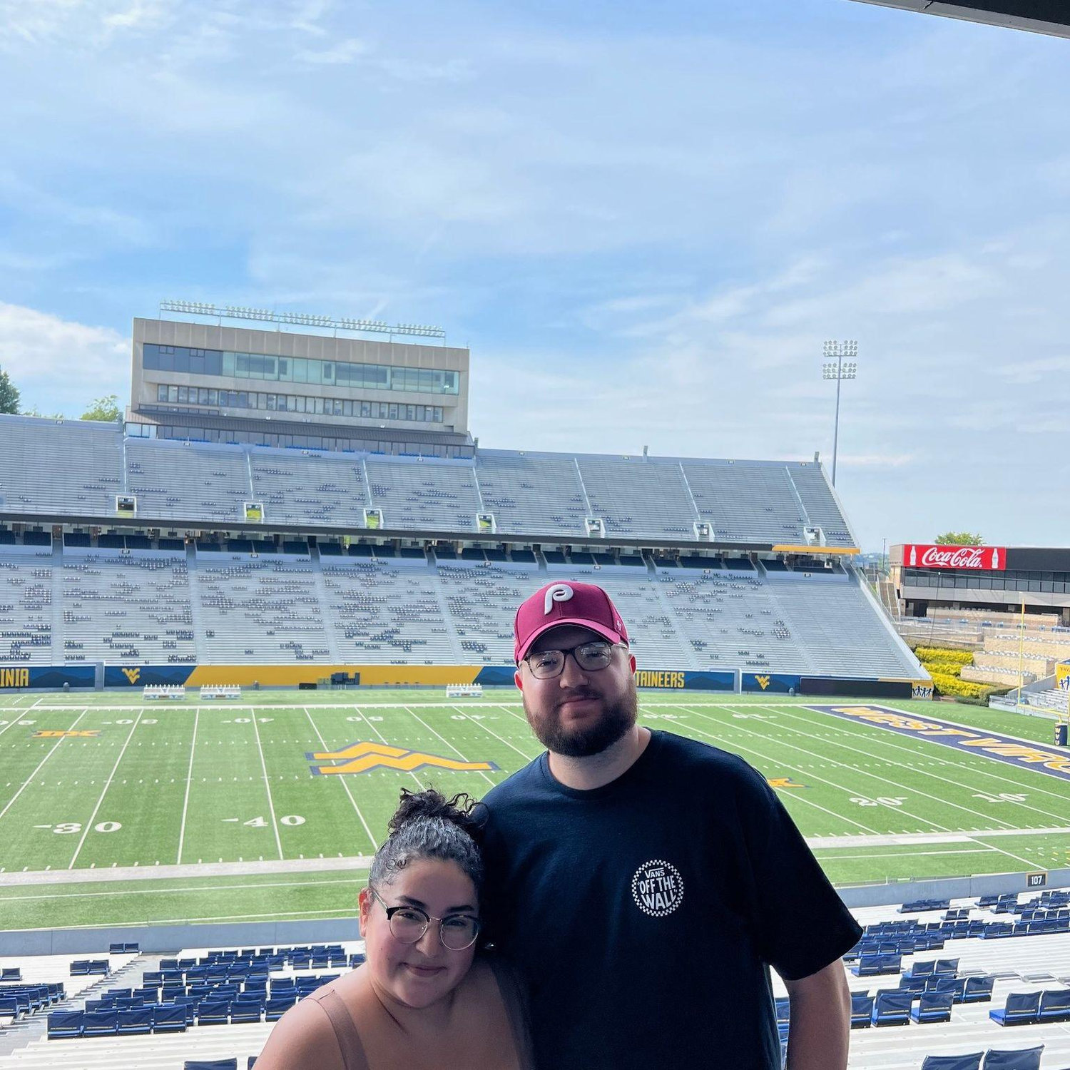 Sofia's first time at the WVU Milan Puskar Stadium