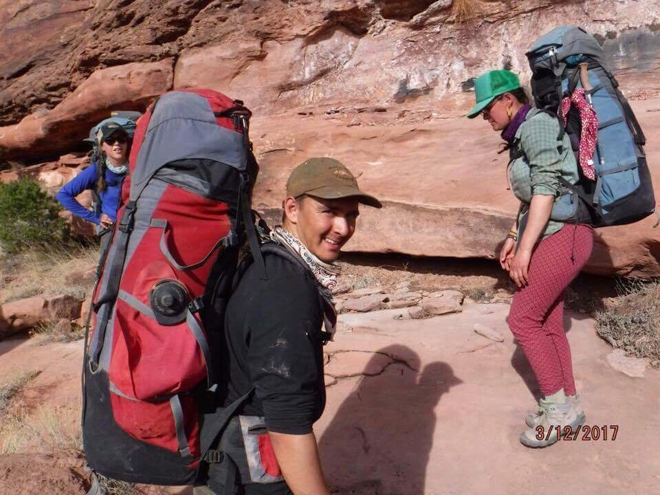 Sam out west on his National Outdoor Leadership (NOLs) wilderness EMT certification course