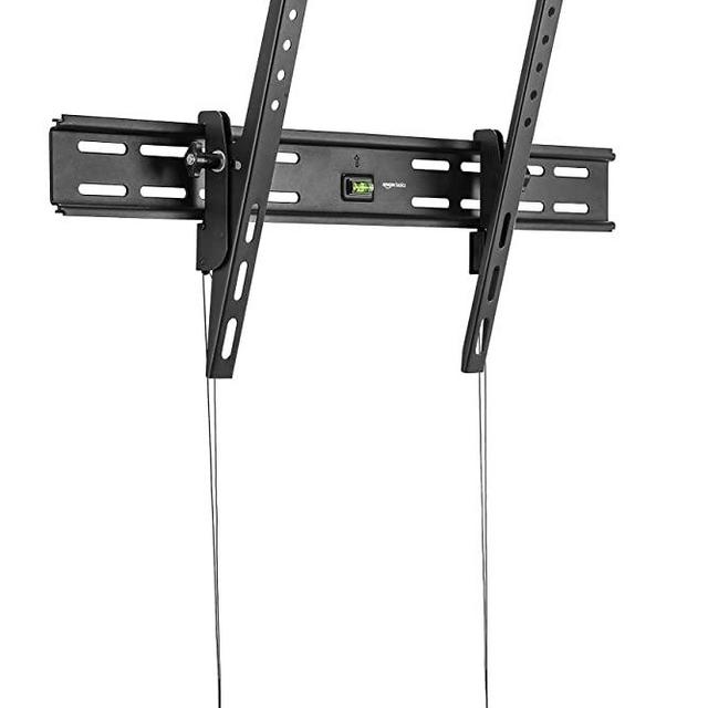 Amazon Basics Heavy-Duty Tilting TV Wall Mount for 37-80 inch TVs up to 120 lbs, fits LED LCD OLED Flat Curved Screens