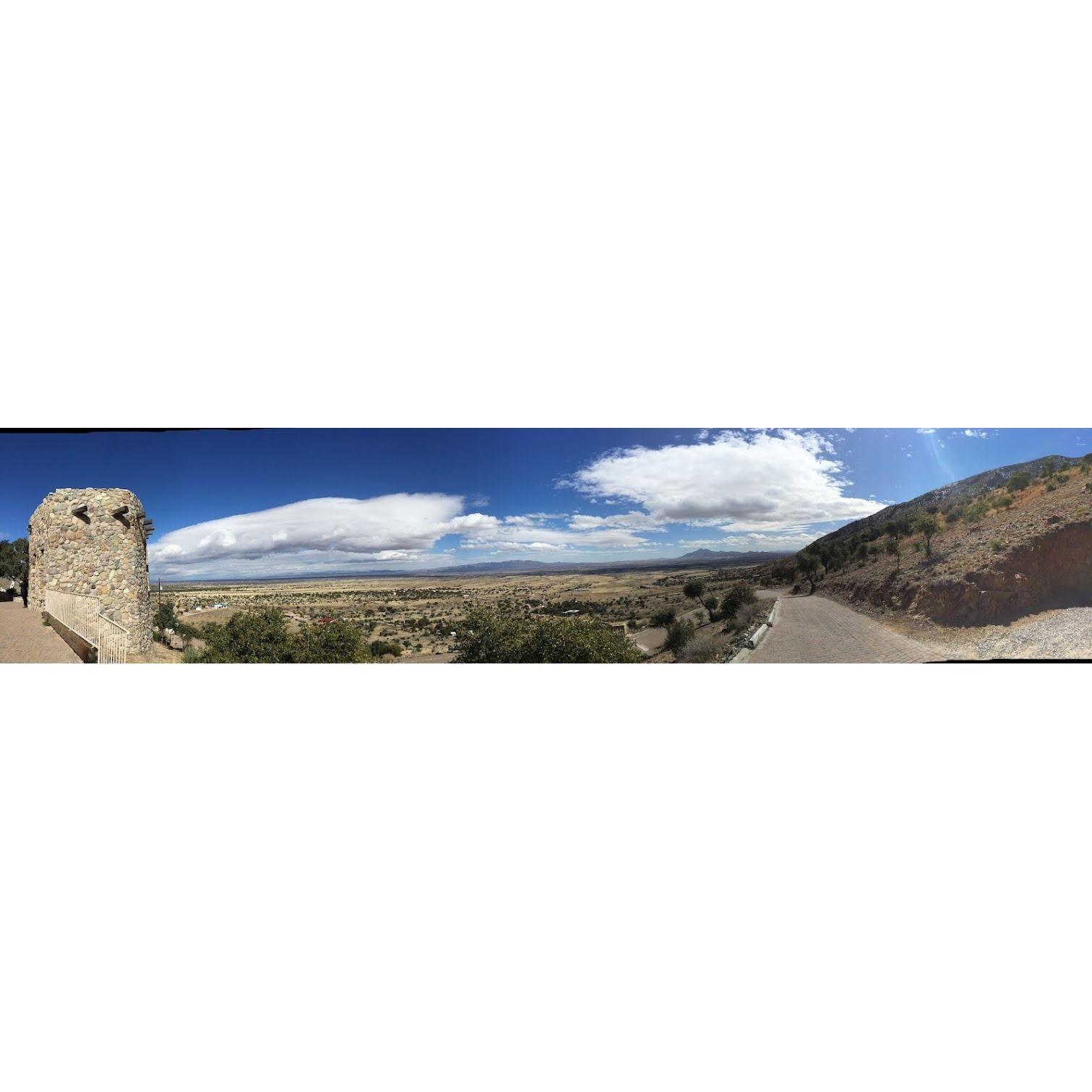 This picture was taken from Our Lady of the Sierra's in Steph's hometown of Sierra Vista, AZ. We both grew up around Mountains, but only Rob's had trees!