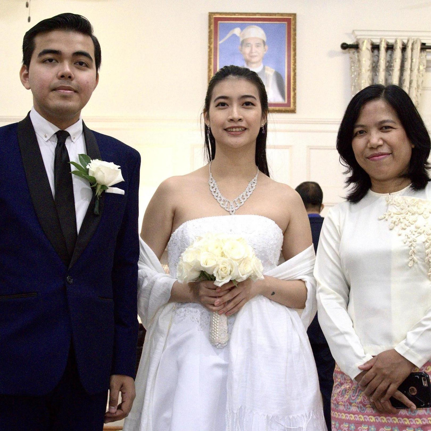 With Daw Khin Mya Mya Htwe, Economic Counselor.