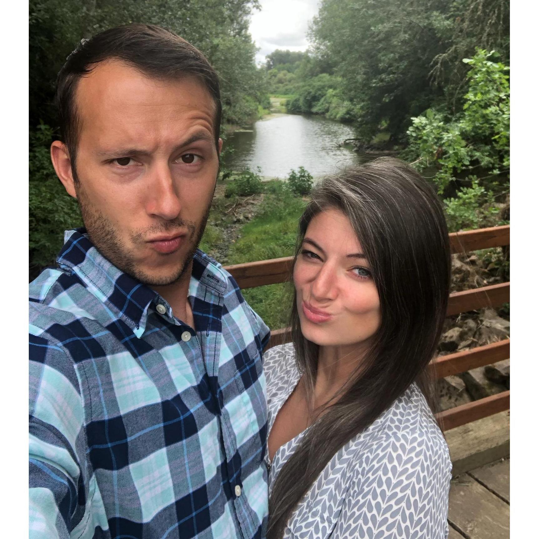 Goofing around is what we do best. Even in my most stressful moments (finding a wedding venue) he can still make me laugh.