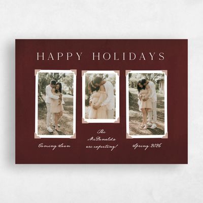 Maroon, Red Holiday Card - Glenwood