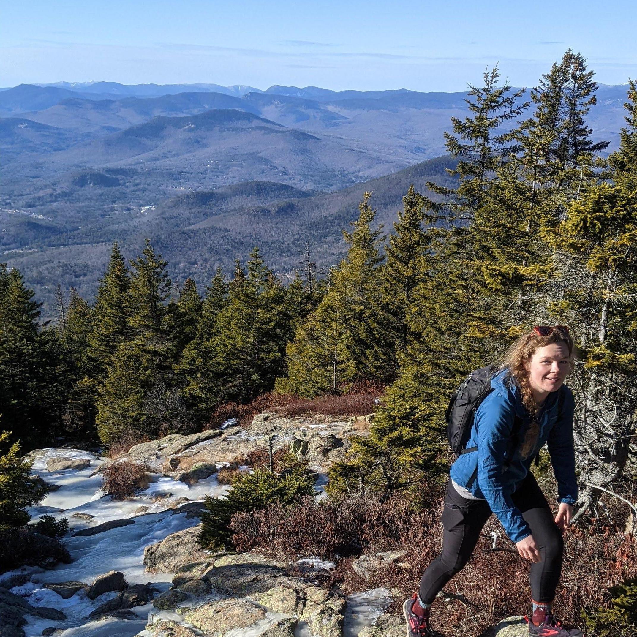 Climbing Mount Kearsarge in New Hampshire.