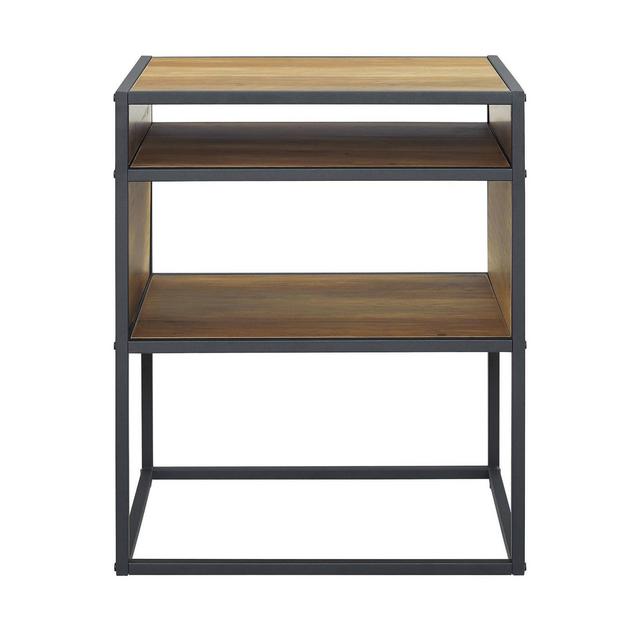 Industrial Modern Side Table Reclaimed Barnwood - Saracina Home