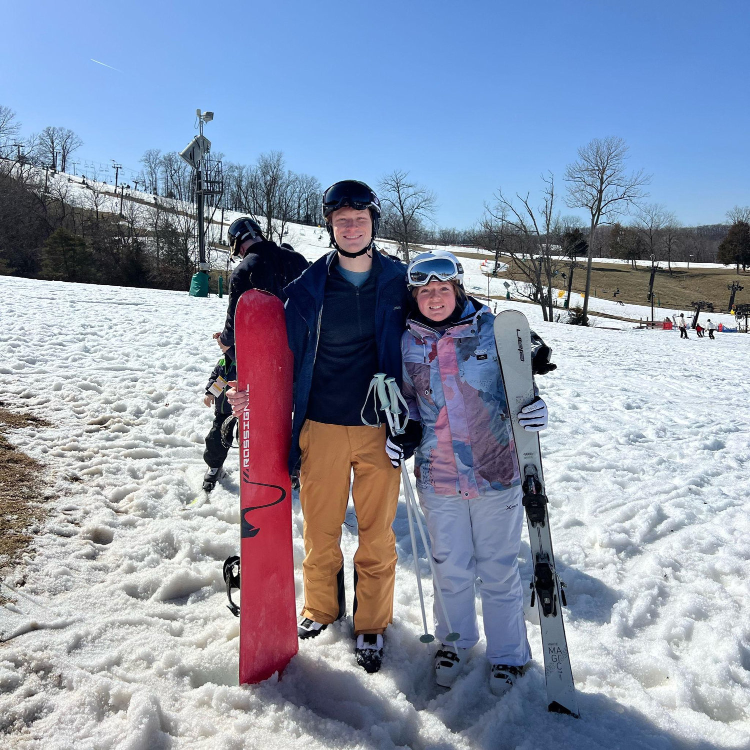 Remi's first time skiing!