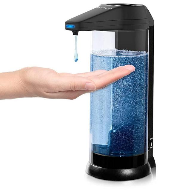 Secura 17oz Automatic Liquid Soap Dispenser, Touchless Battery Operated Hand Soap Dispenser with Adjustable Soap Dispensing Volume Control Dial, Perfect for Commercial or Household Use (Black)