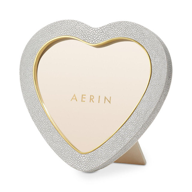 AERIN Shagreen Heart Frame, 6" x 6"