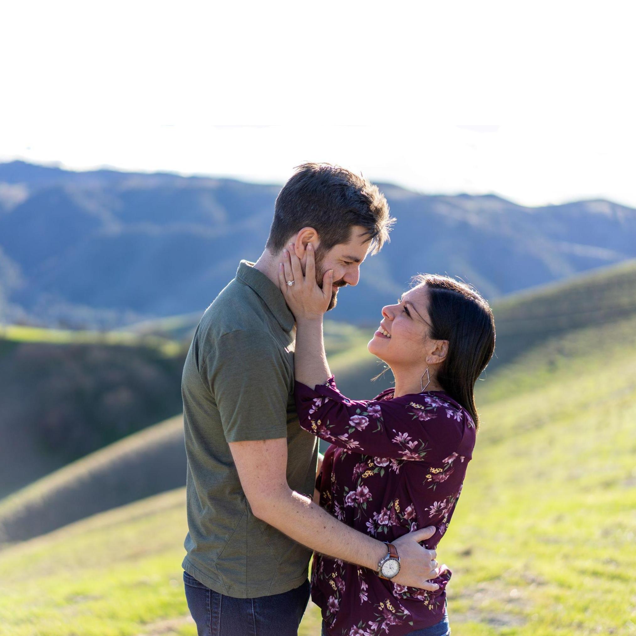 It was a "blustery day" for our engagement shoot!
