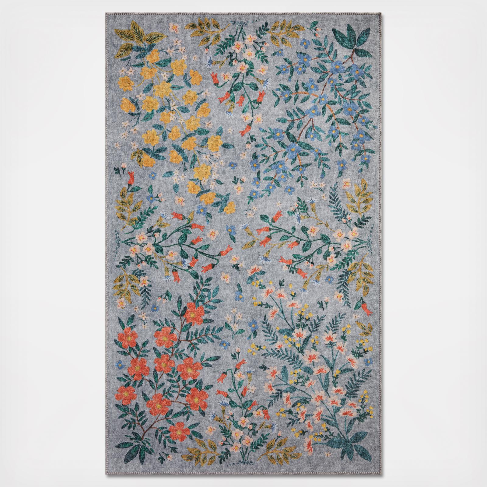 Rifle Paper Co. x Loloi, Atelier Wildwood Slate Accent Rug | Zola