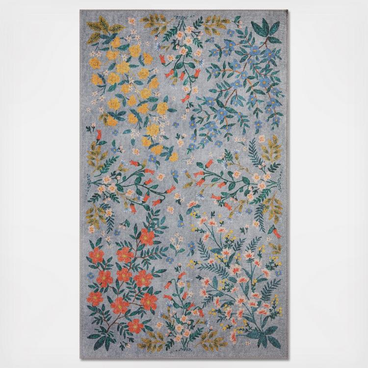 Rifle Paper Co. x Loloi, Atelier Wildwood Slate Accent Rug | Zola