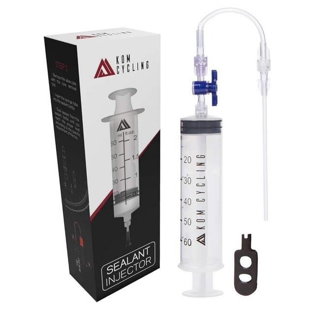 KOM Cycling Tubeless Sealant Injector Syringe and Presta Valve Core Removal Tool by Designed for Stans No Tubes sealant and Other sealants …