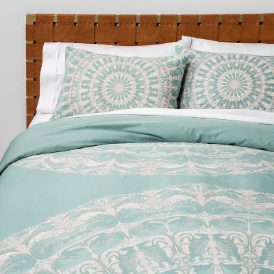 Animal Medallion Duvet Cover & Pillow Sham Set Blue - Opalhouse™