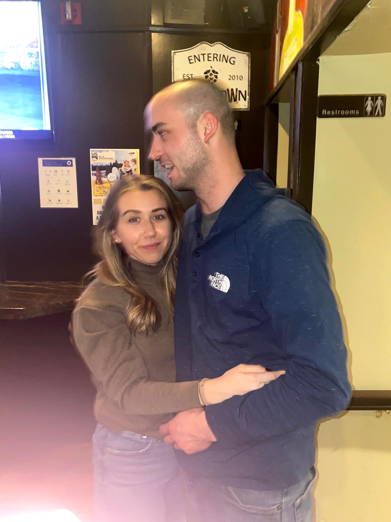 A very awkward first pic together!