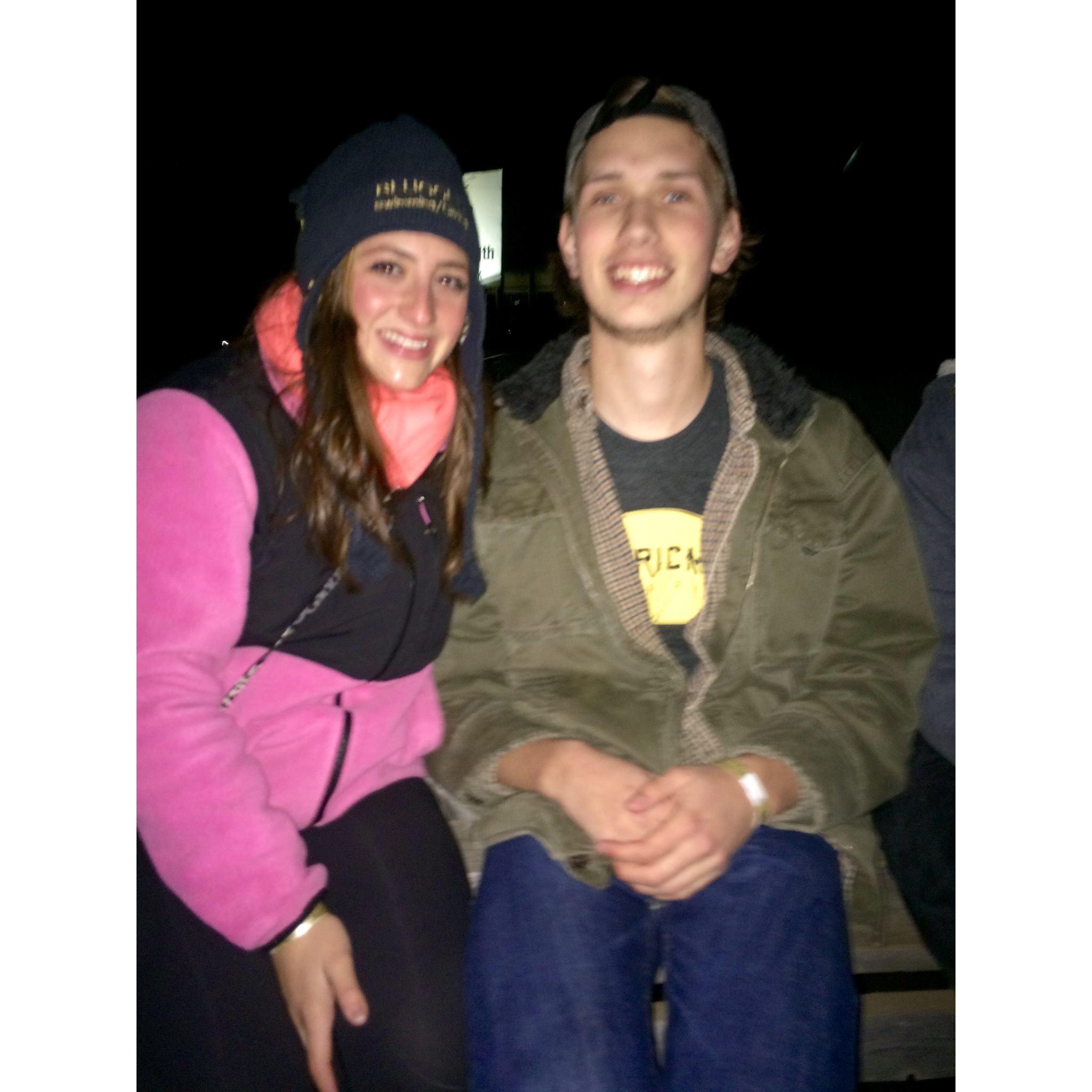Night out with friends at a corn maze in 2014